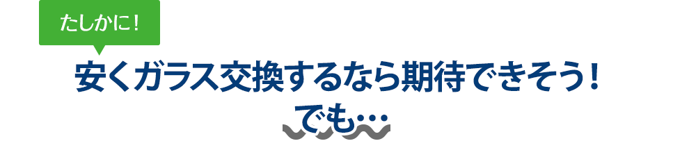 たしかに！ 安くガラス交換するなら株式会社オートステージBISEN（ビセン）さんは期待できそう！でも…