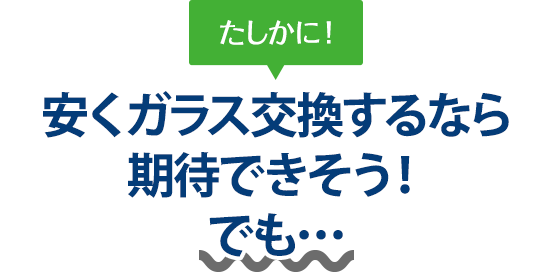 たしかに！ 安くガラス交換するなら株式会社オートステージBISEN（ビセン）さんは期待できそう！でも…